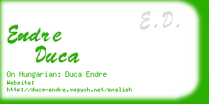 endre duca business card